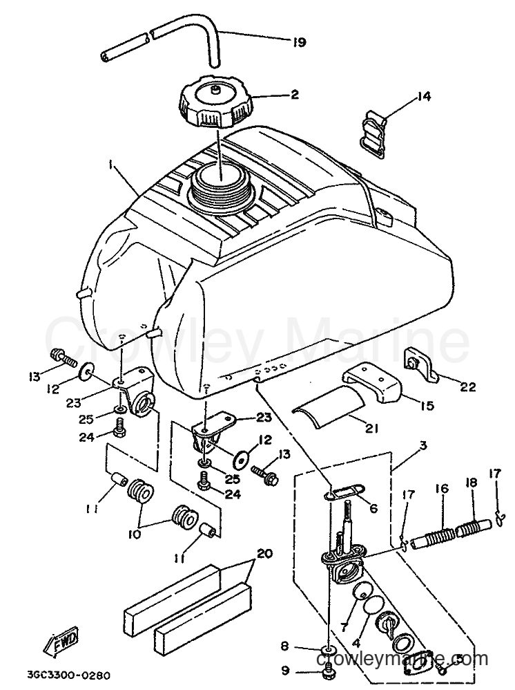 Yamaha Motors YFM200DX (3GC3) [999] - FUEL TANK