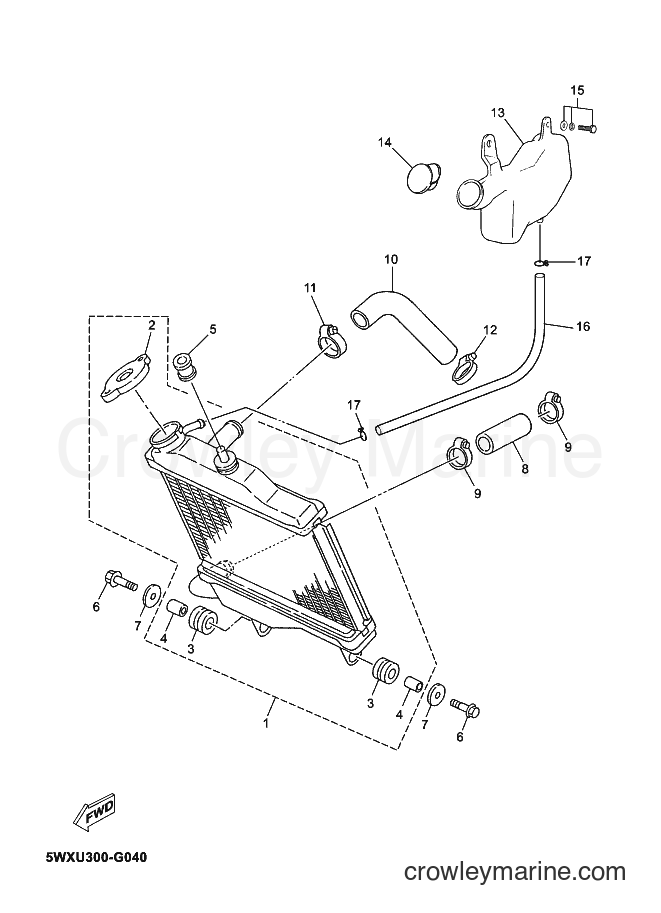 2008 Scooter TZR50 - TZR50 (5WXU) [030] - RADIATOR & HOSE