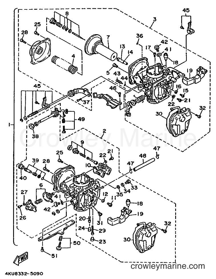 1995 Cruiser XV535S - XV535S (4KUF) [999] - CARBURETOR
