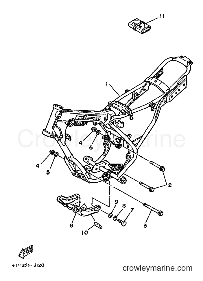 1986 Scooter DT50E - DT50E (1RE) [999] - FRAME