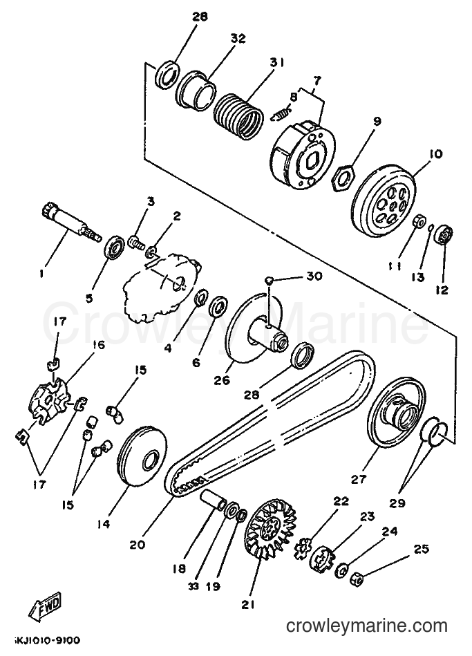 1994 Scooter YE50 - YE50 (4FW4) [999] - CLUTCH