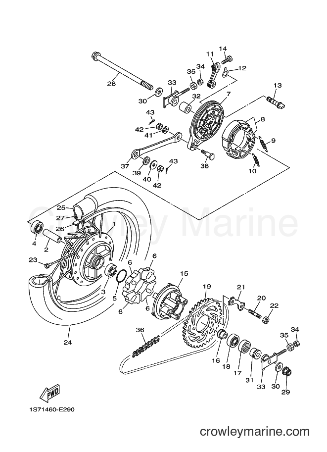 2006 Scooter T135SE - T135SE (1S71) [010] - REAR WHEEL