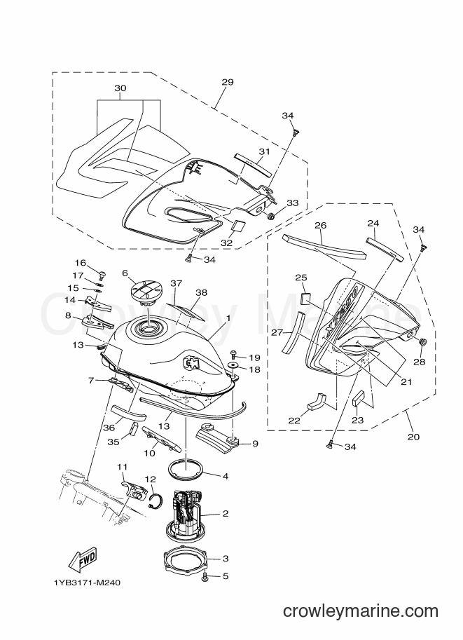 2013 Dirt Bike XT250 - XT250 (1YB3) [010] - FUEL TANK