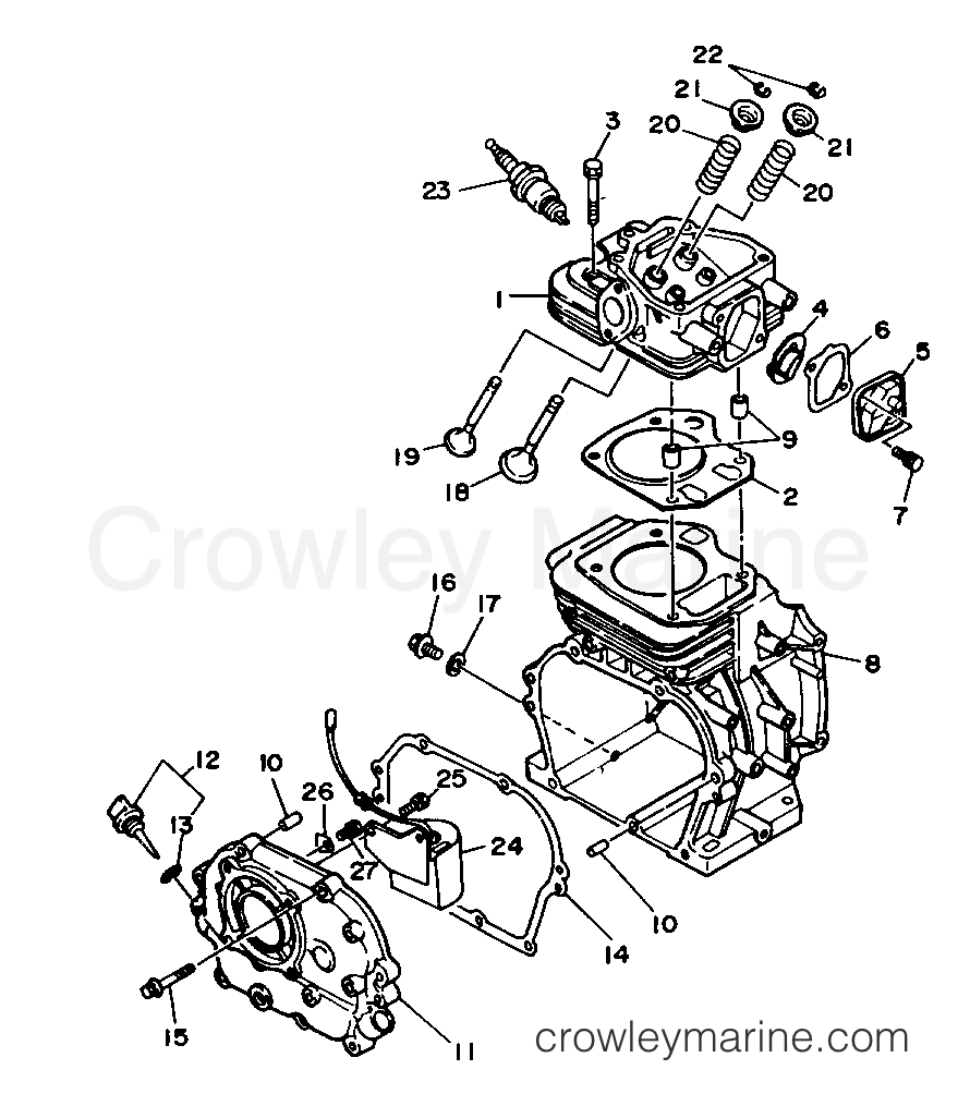 Yamaha Motors EF1600R - CYLINDER - CRANKCASE
