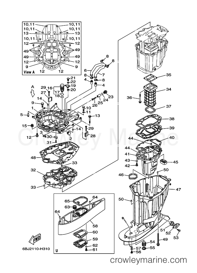 Yamaha Motors F300AETX (6BJ2) [050] - UPPER CASING