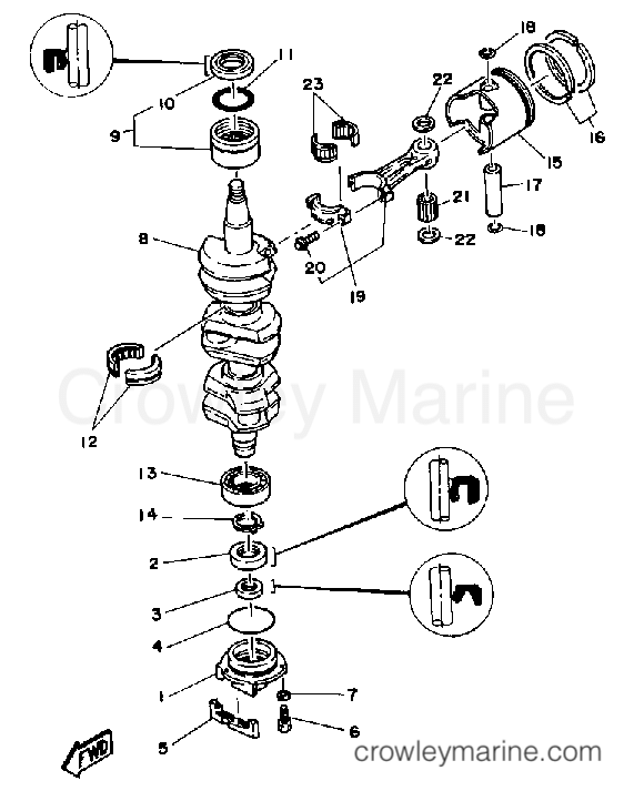 Yamaha Motors CV85ELF - CRANK PISTON