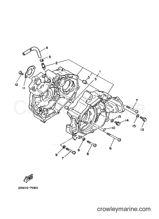 Yamaha Motors YFM100 (3GBB) [010] - CRANKCASE