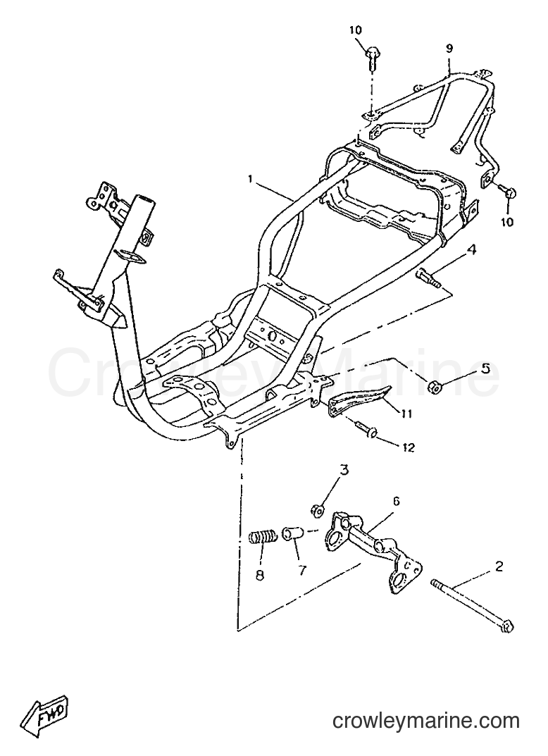 1996 Scooter CW50RSP - CW50RSP (4UR3) [999] - FRAME