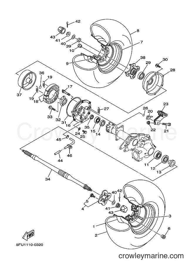 2000 ATV YFM400FWN - YFM400FWN (5FU3) [010] - REAR WHEEL