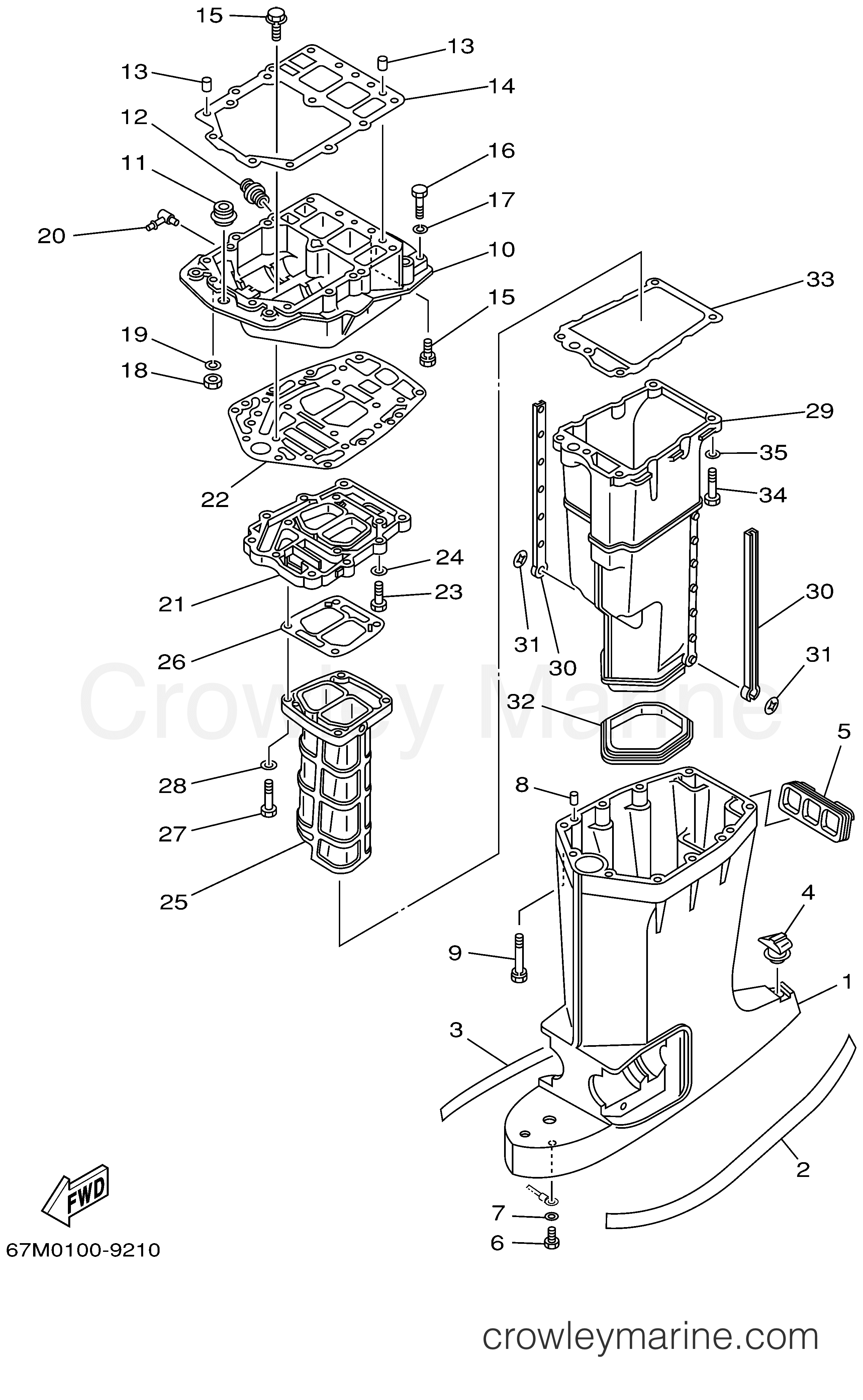 Yamaha Motors PX150TLRX - UPPER CASING