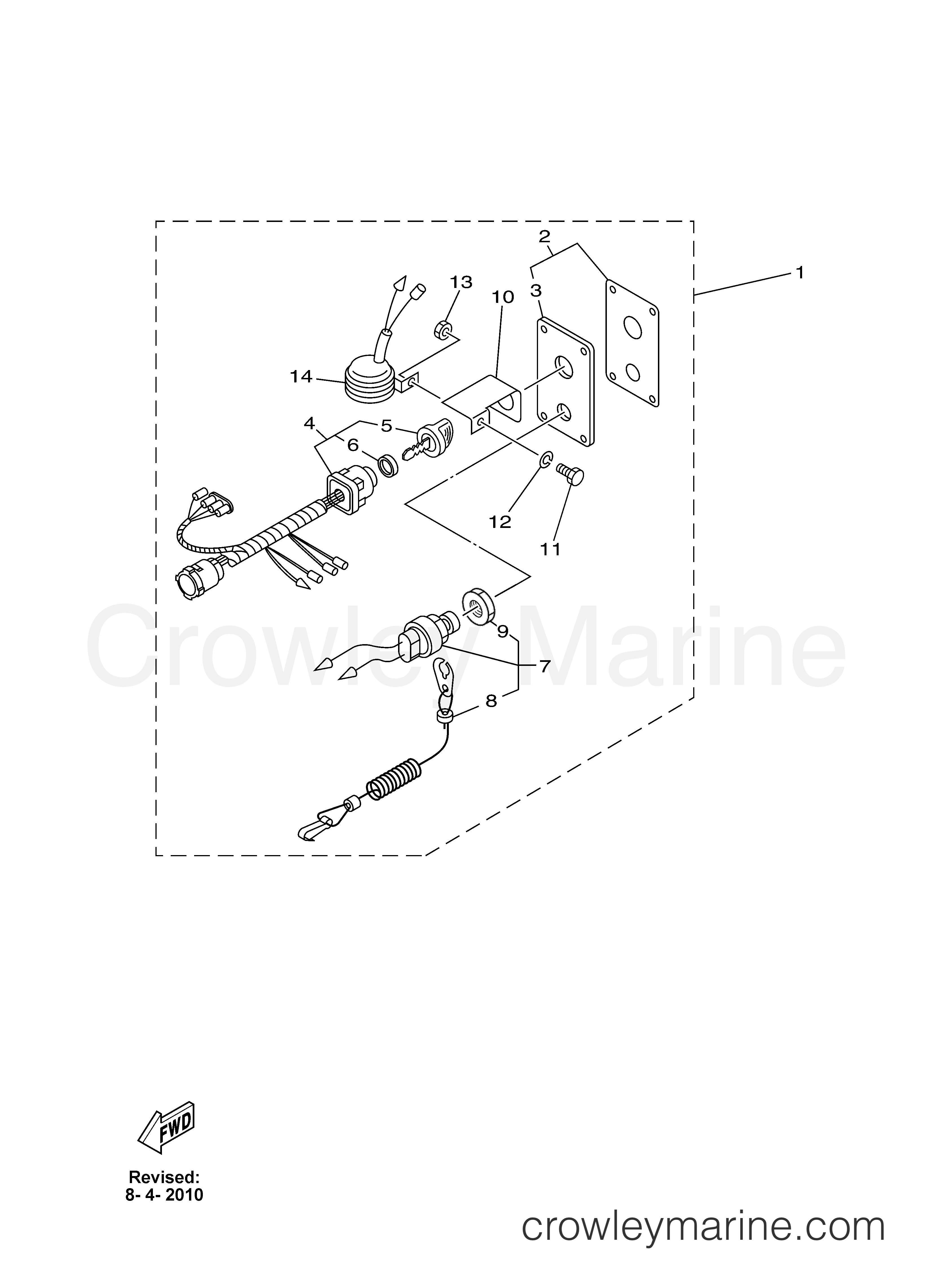 Yamaha Motors Rigging 2007 - SWITCH PANEL 1 (SINGLE)