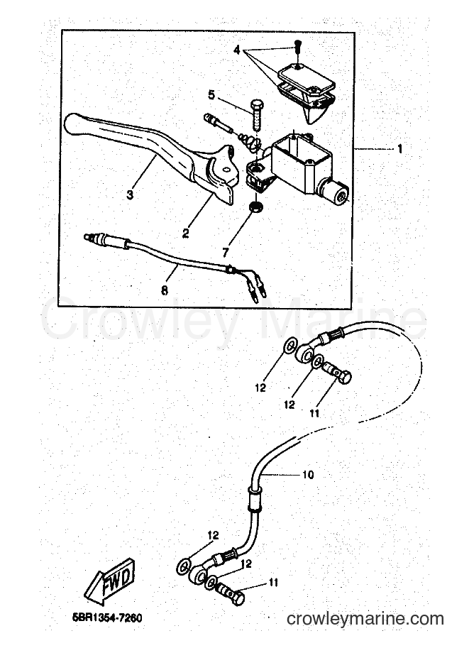 1999 Scooter YQ50 - YQ50 (5HEA) [010] - FRONT MASTER CYLINDER