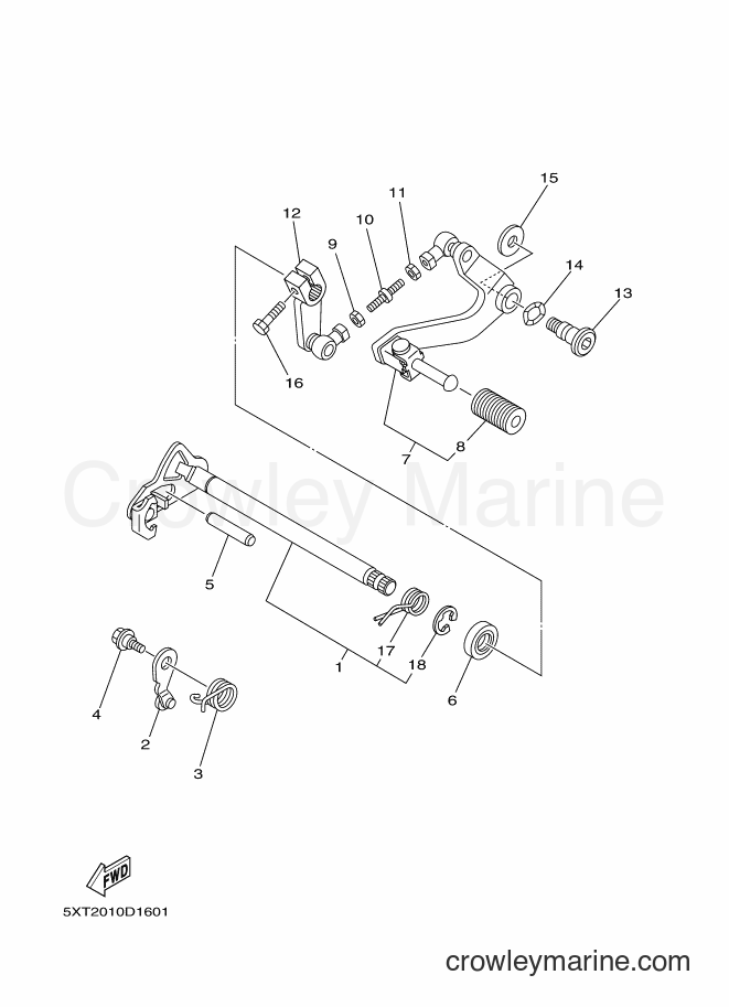 2005 Dirt Bike XG250 - XG250 (4D62) [010] - SHIFT SHAFT