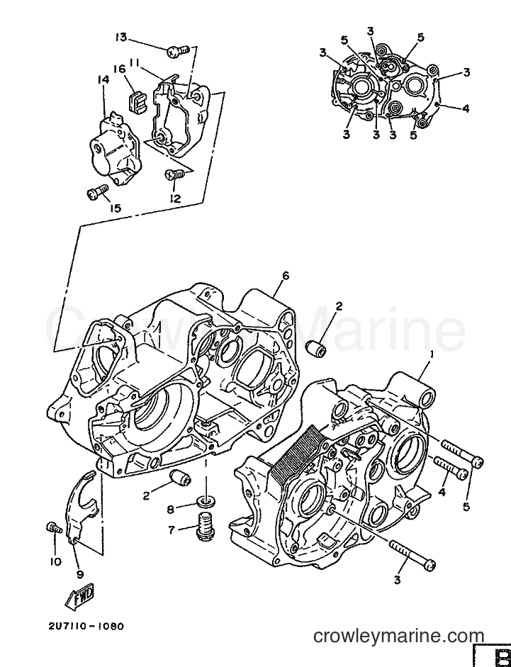 Yamaha Motors LB50 (3AR) [999] - CRANKCASE