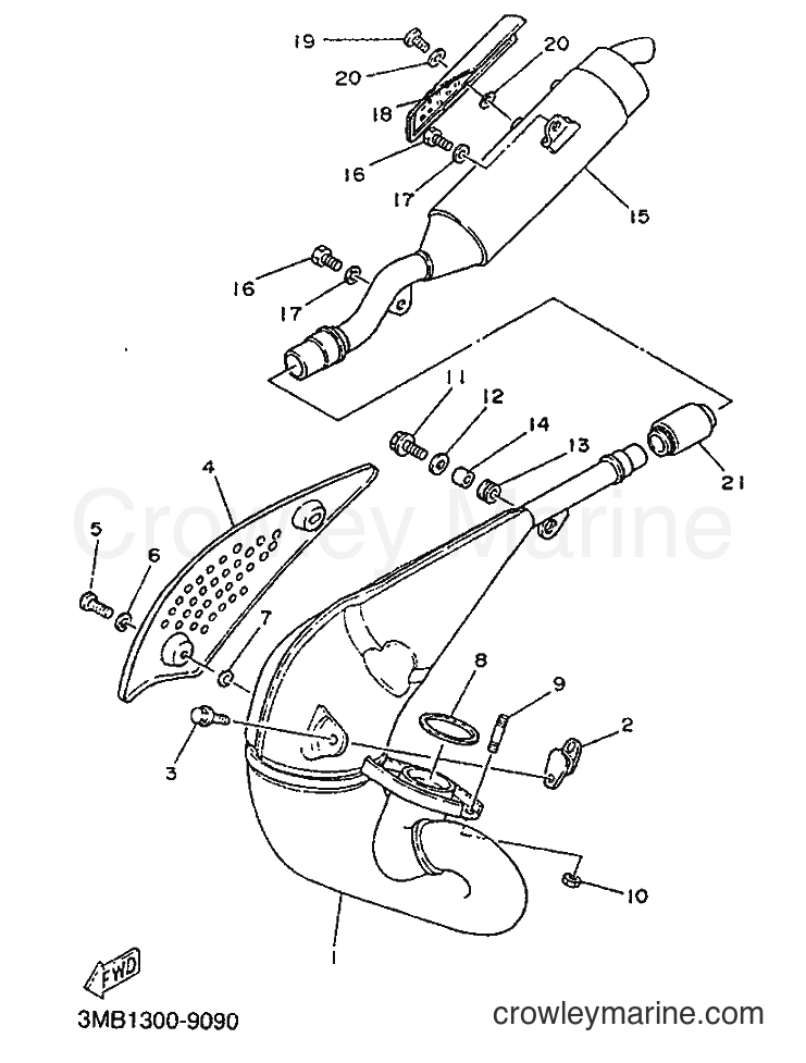 Yamaha Motors TDR125 (3XD1) [999] - EXHAUST