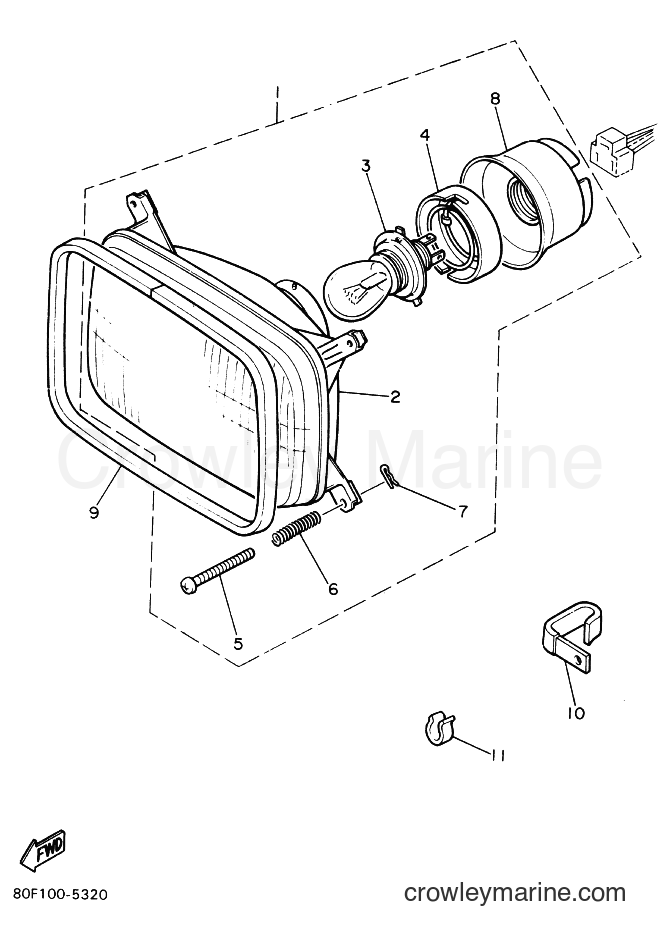 Yamaha Motors BR250 (89B1) [010] - HEADLIGHT
