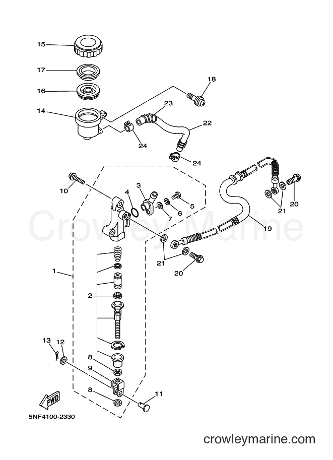 2002 ATV YFM350X - YFM350X (5NF4) [020] - REAR MASTER CYLINDER