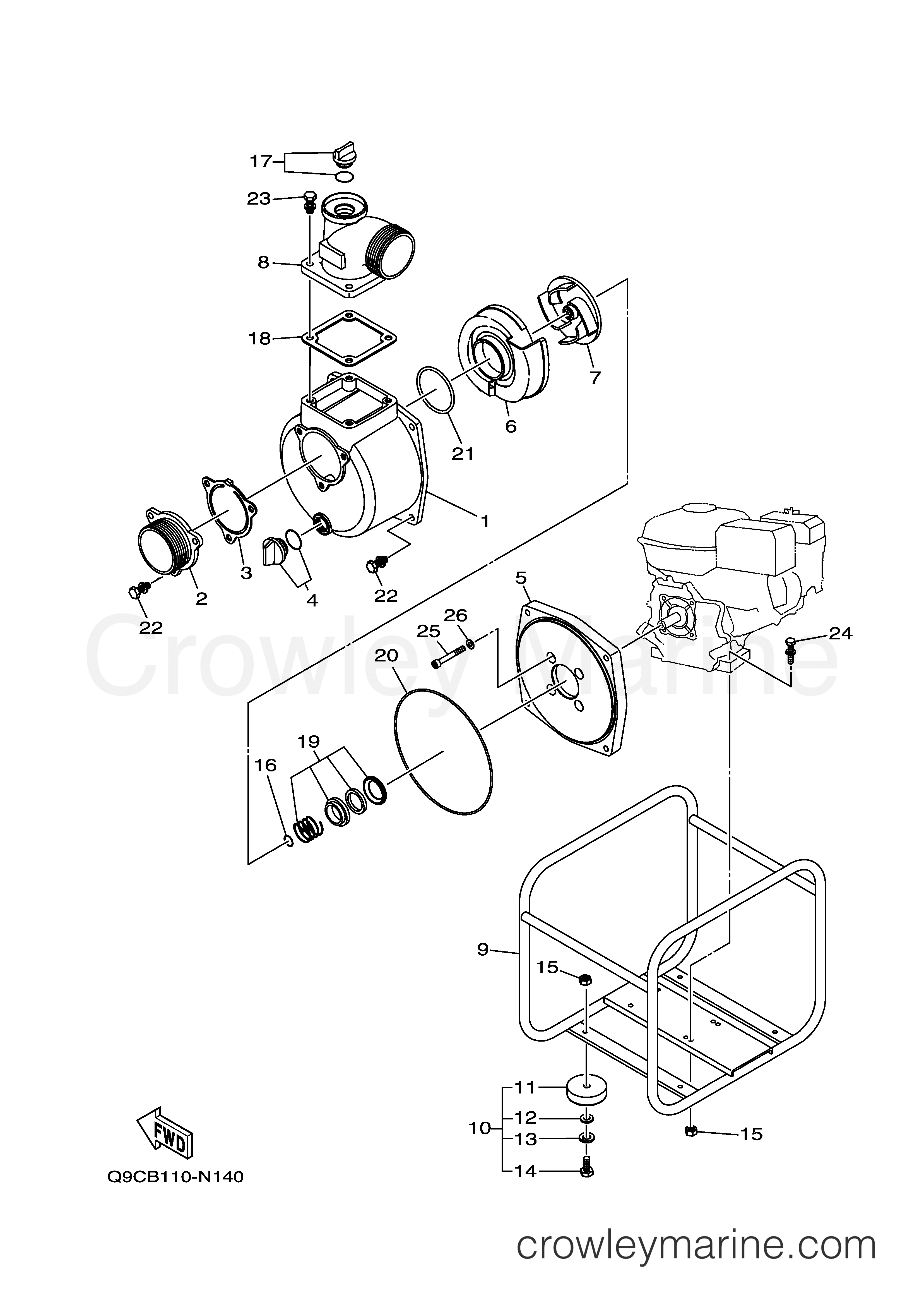 Yamaha Motors YP30GJ - WATER PUMP 2