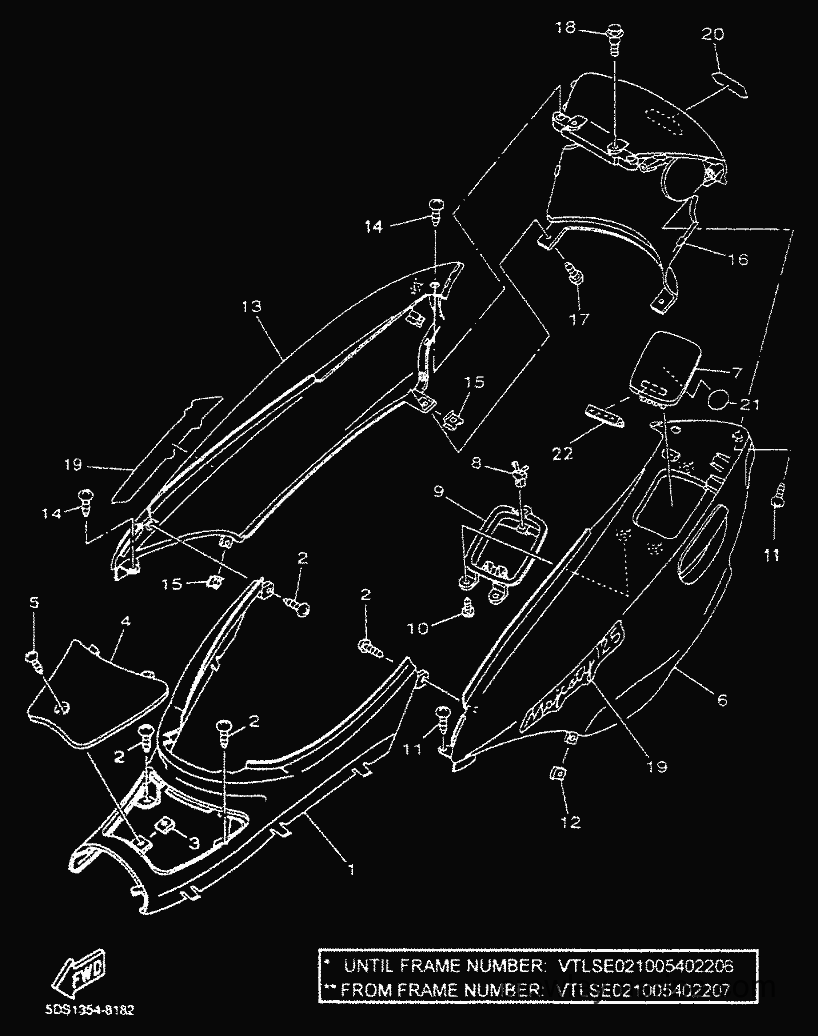 2000 Scooter YP125E - YP125E (5DSK) [010] - SIDE COVER