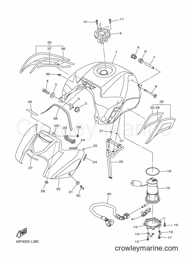 2012 Street Bike FZ8-SA - FZ8-SA (1BD2) [010] - FUEL TANK