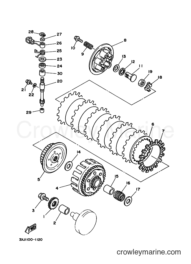 1992 Dirt Bike YZ125 - YZ125 (4DB2) [030] - CLUTCH