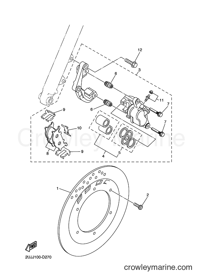 2006 Cruiser XV250 - XV250 (2UJR) [010] - FRONT BRAKE CALIPER