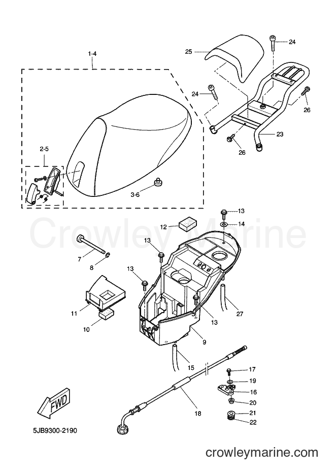 2002 Scooter YH50 - YH50 (5JB9) [010] - SEAT & CARRIER