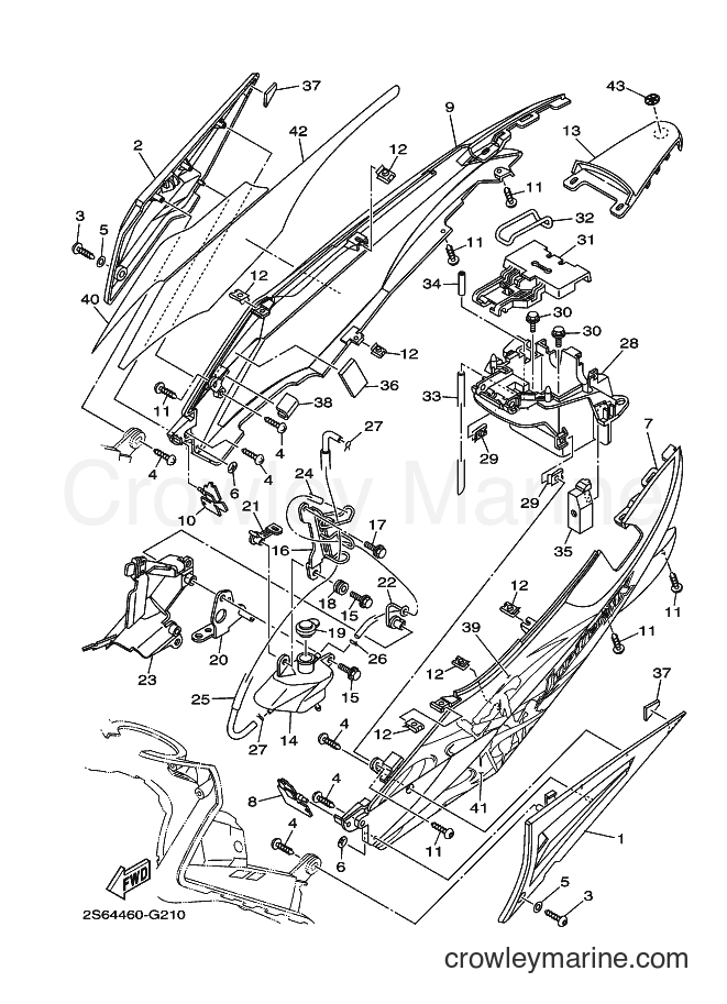 2008 Scooter T135HC - T135HC (2S64) [010] - SIDE COVER