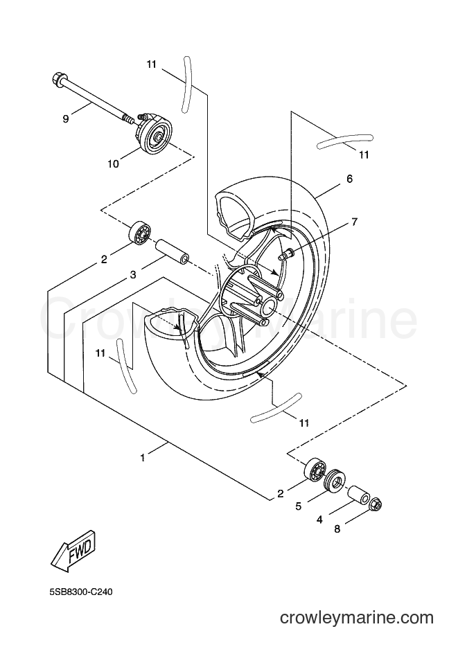 Yamaha Motors YQ50L (5PEB) [010] - FRONT WHEEL