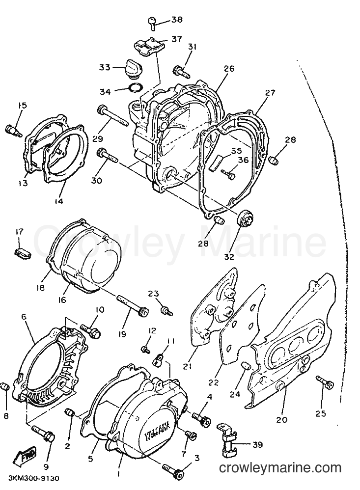 Yamaha Motors FJ600 (3RC2) [010] - CRANKCASE COVER 1