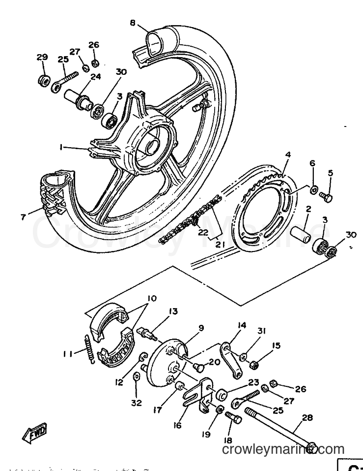 1986 Scooter ME50 - ME50 (1TK) [999] - REAR WHEEL