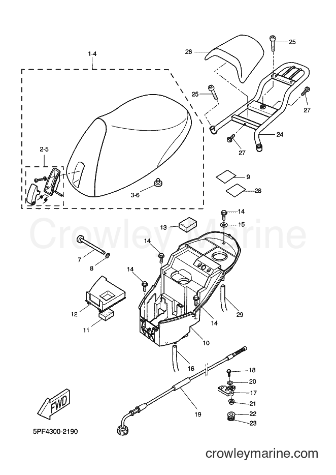 2002 Scooter YH50 - YH50 (5PF4) [010] - SEAT & CARRIER