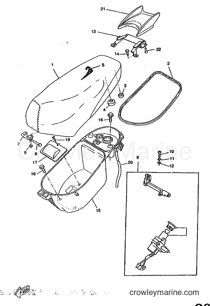 1996 Scooter CW50RSP - CW50RSP (4WL1) [999] - SEAT & CARRIER