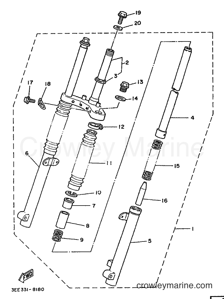 1988 Scooter FS1 - FS1 (3EE1) [999] - FRONT FORK
