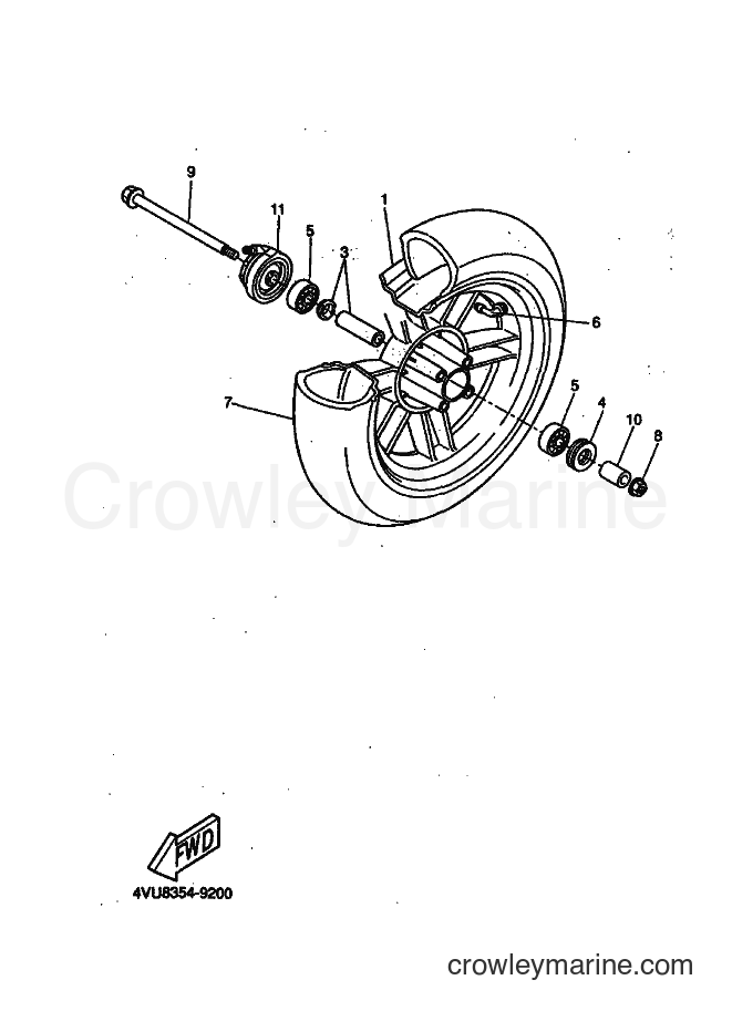 1999 Scooter CW50 - CW50 (4VVR) [010] - FRONT WHEEL