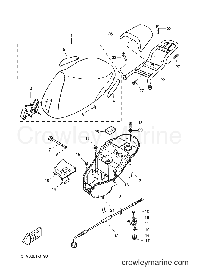 2000 Scooter YH50 - YH50 (5FV3) [020] - SEAT & CARRIER