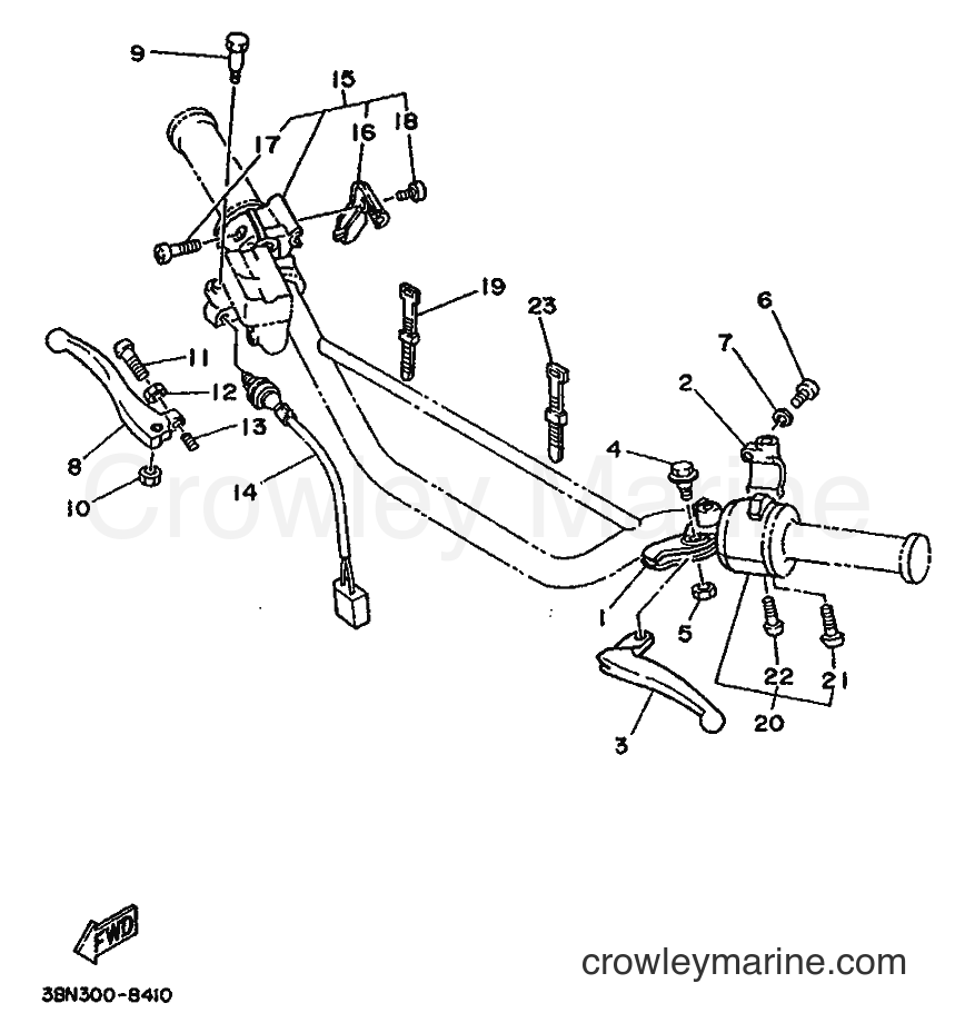 1990 Dirt Bike DT200R - DT200R (3MH2) [010] - HANDLE SWITCH & LEVER