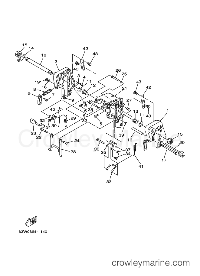 Yamaha Motors 15F (63W1) [090] - BRACKET 1