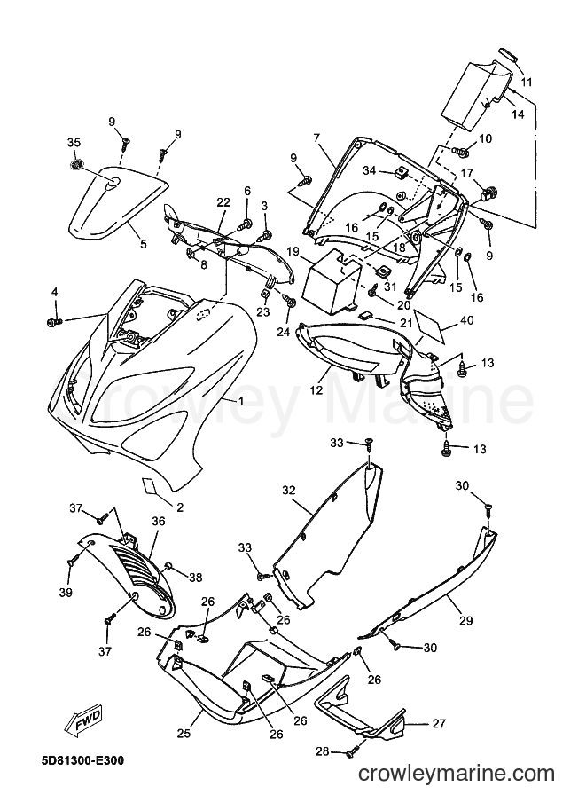 Yamaha Motors YP125E (5D83) [040] - LEG SHIELD