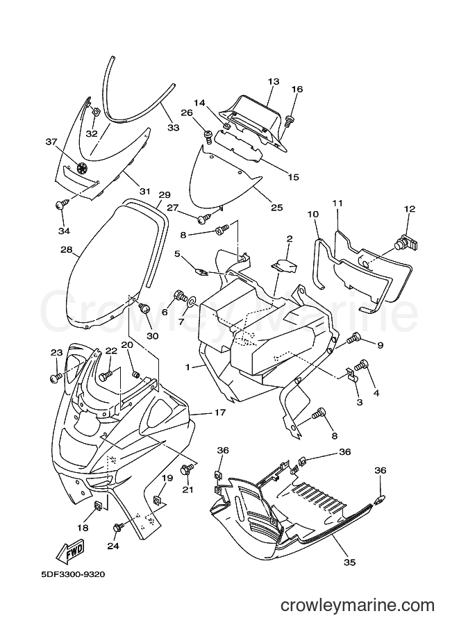 Yamaha Motors YP250A (5DF3) [010] - LEG SHIELD