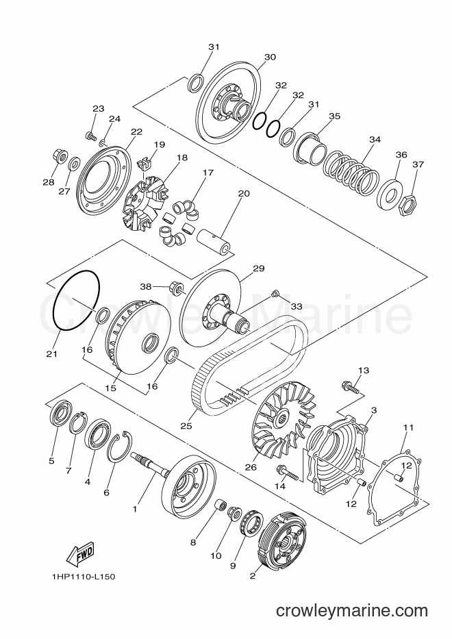 2012 ATV YFM700FWAD - YFM700FWAD (1HPA) [010] - CLUTCH