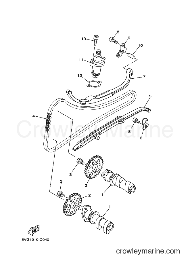 2012 Maxi-Scooter CP250 - CP250 (1B7C) [010] - CAMSHAFT & CHAIN