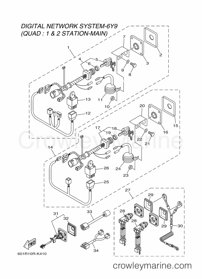 Yamaha Motors RIGGING REMOCON-2012 (601R) [010] - SWITCH & PANEL 16