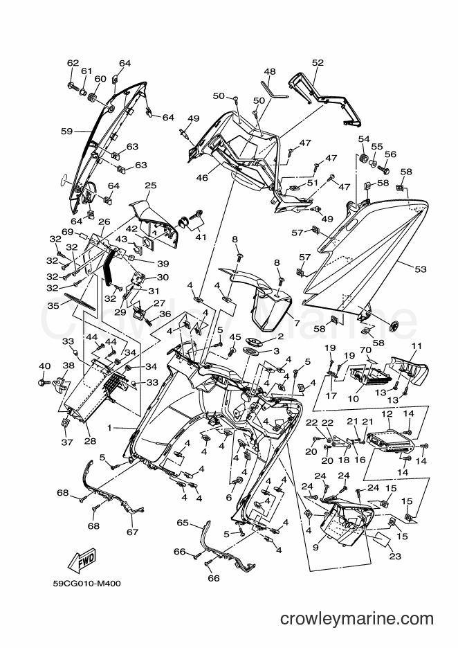 Yamaha Motors XP500A (59CW) [010] - LEG SHIELD