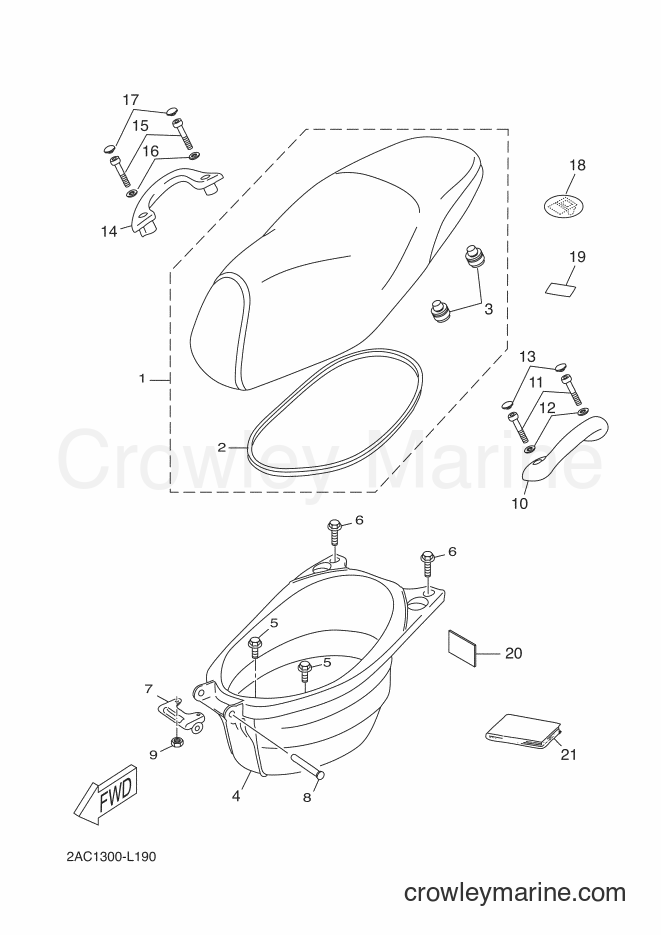 Yamaha Motors YN50FU (2AC3) [010] - SEAT