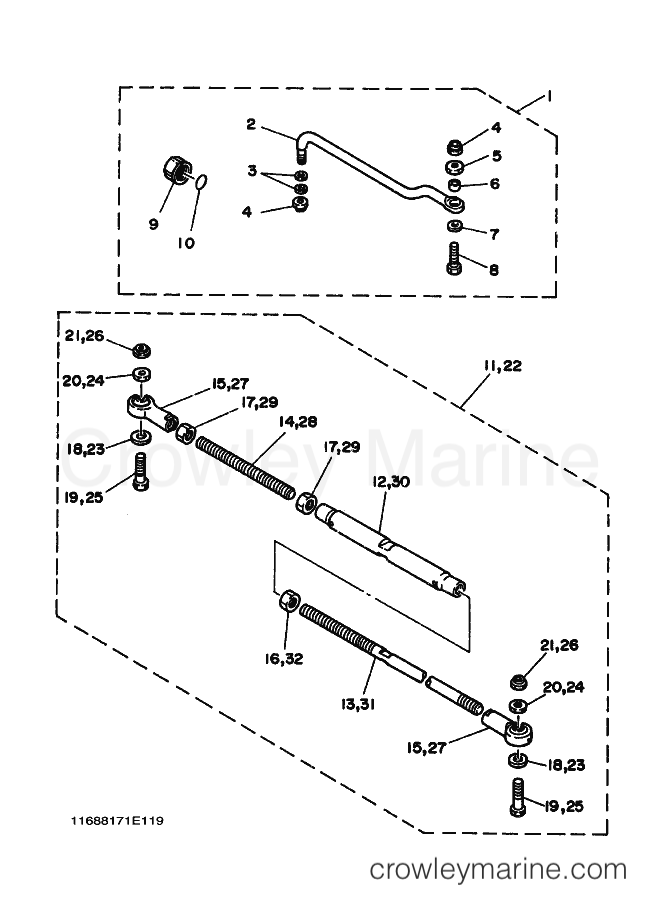Yamaha Motors 85AE (6880) [010] - STEERING GUIDE ATTACHMENT