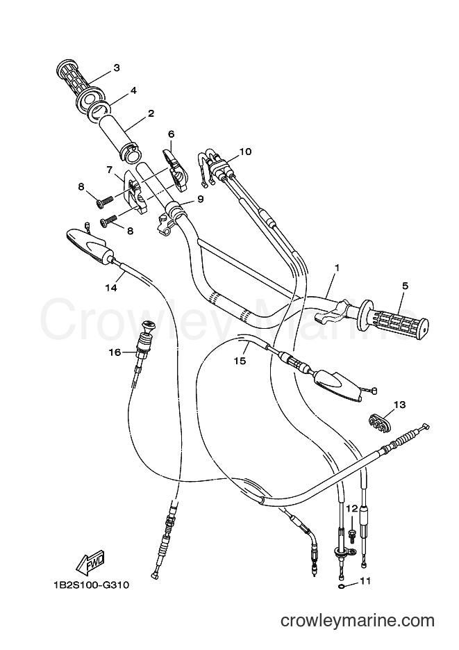 2012 Dirt Bike TT-R125LWEB - TT-R125LWEB (19CT) [010] - STEERING HANDLE & CABLE