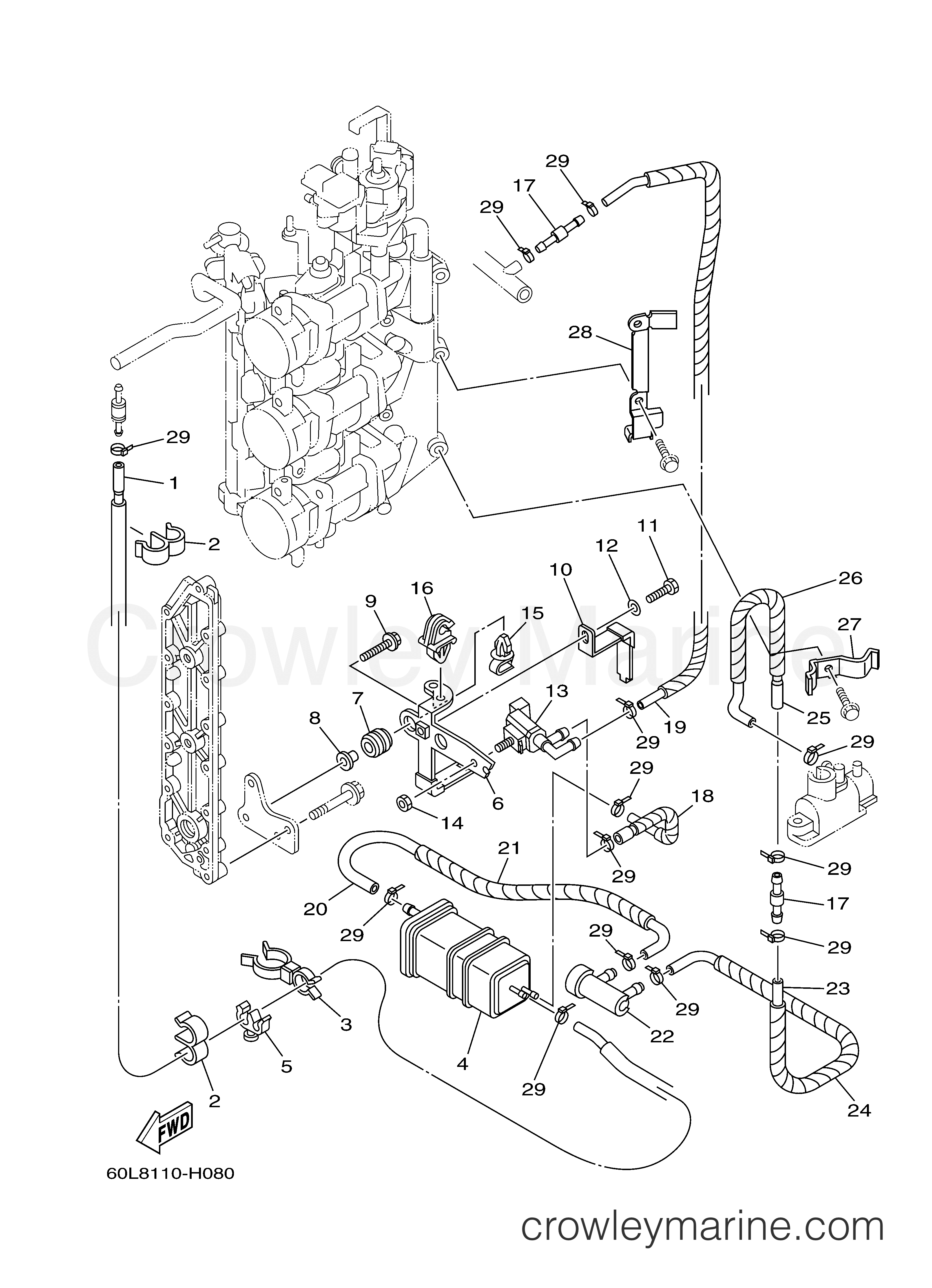Yamaha Motors F225TXR - INTAKE 2