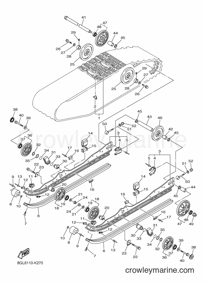 2012 Snowmobile RFX10R - RFX10R (8GL7) [020] - TRACK SUSPENSION 1