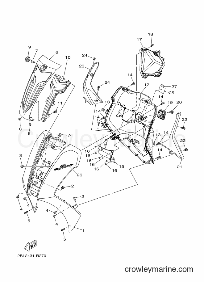 2016 Street Bike LTF125 - LTF125 (2BL2) [010] - LEG SHIELD